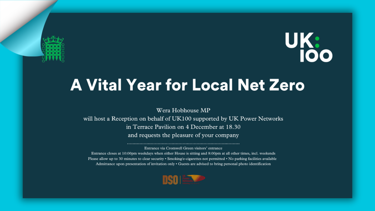 The UK100 Annual Parliamentary Reception | 14 December 2023