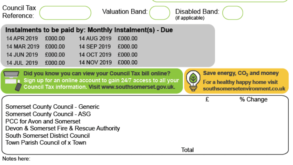 Image of council tax bill with ways to save money