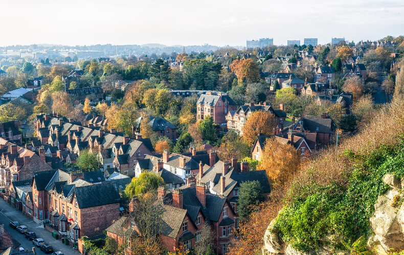 Nottingham aerial view