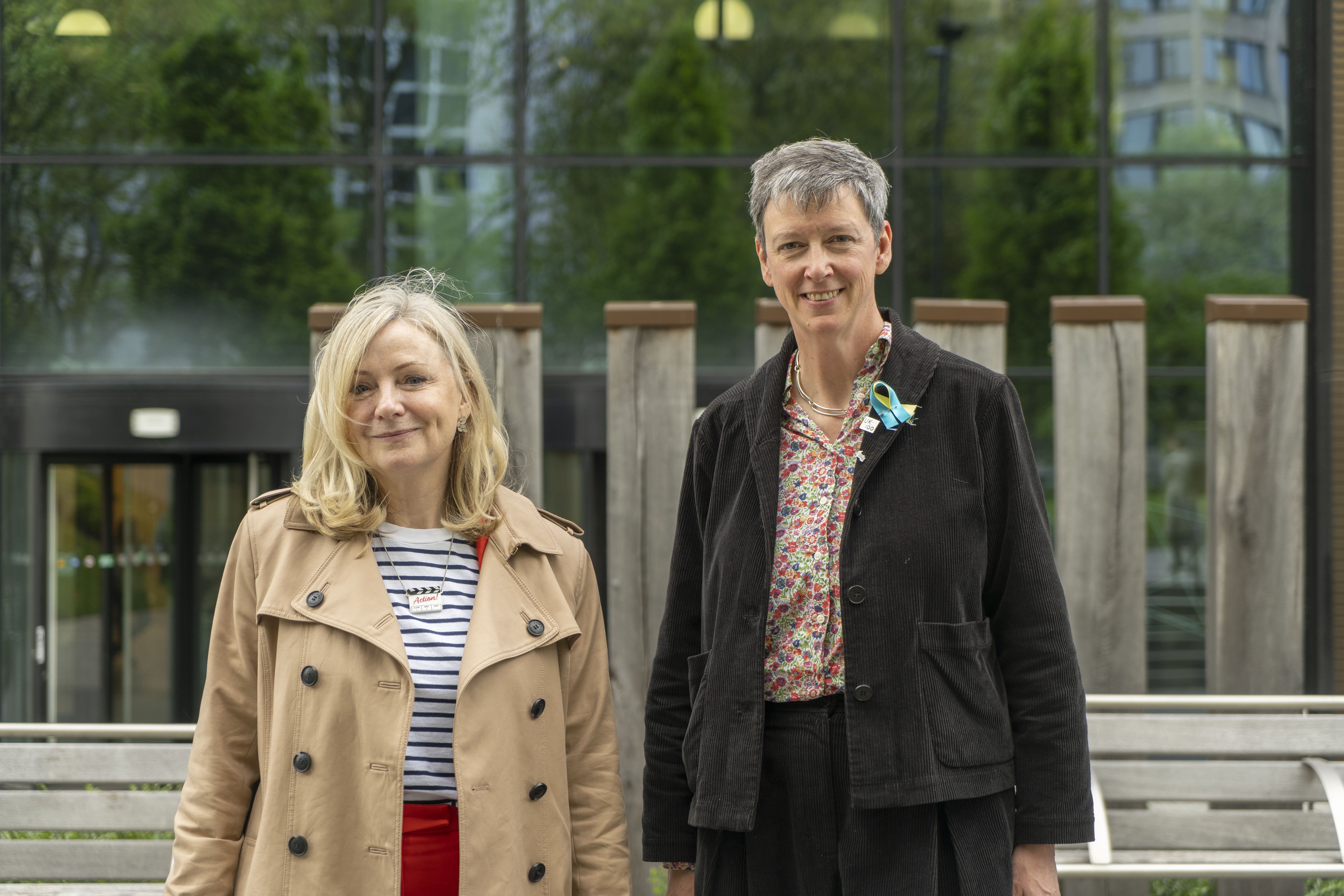 UK100 CEO Polly Billington joined Tracy Brabin in Leeds to visit the University of Leeds NEXUS venue that will host the upcoming Net Zero summit