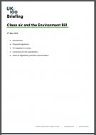 UK100 Briefing - Clean air and the Environment Bill 