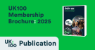 Image reading UK100 Membership Brochure, with image of the brochure on the right hand side.