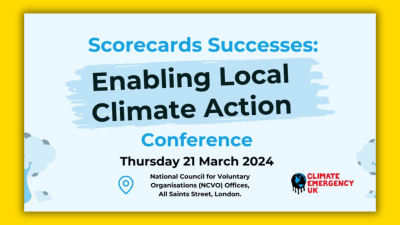 Enabling Local Climate Action Conference: UK100 at Climate Emergency UK Conference