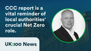 A graphic with an image of Jason Torrance explains this post is press release titled "CCC report is a vital reminder of local authorities' crucial Net Zero role."