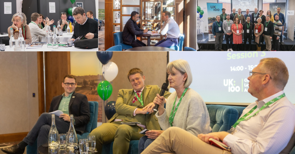 A selection of images from various UK100 Climate Leadership Academy events